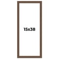 thumbnail image 1 of 15x38 Frame Brown Farmhouse Solid Wood Picture Frame Width 1.5 Inches | Interior Frame Depth 0.5, 1 of 8