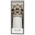 thumbnail image 1 of 15x38 Frame Silver Grey Distressed Solid Wood Picture Frame | 0.75 Inch Moulding Width | Interior, 1 of 8