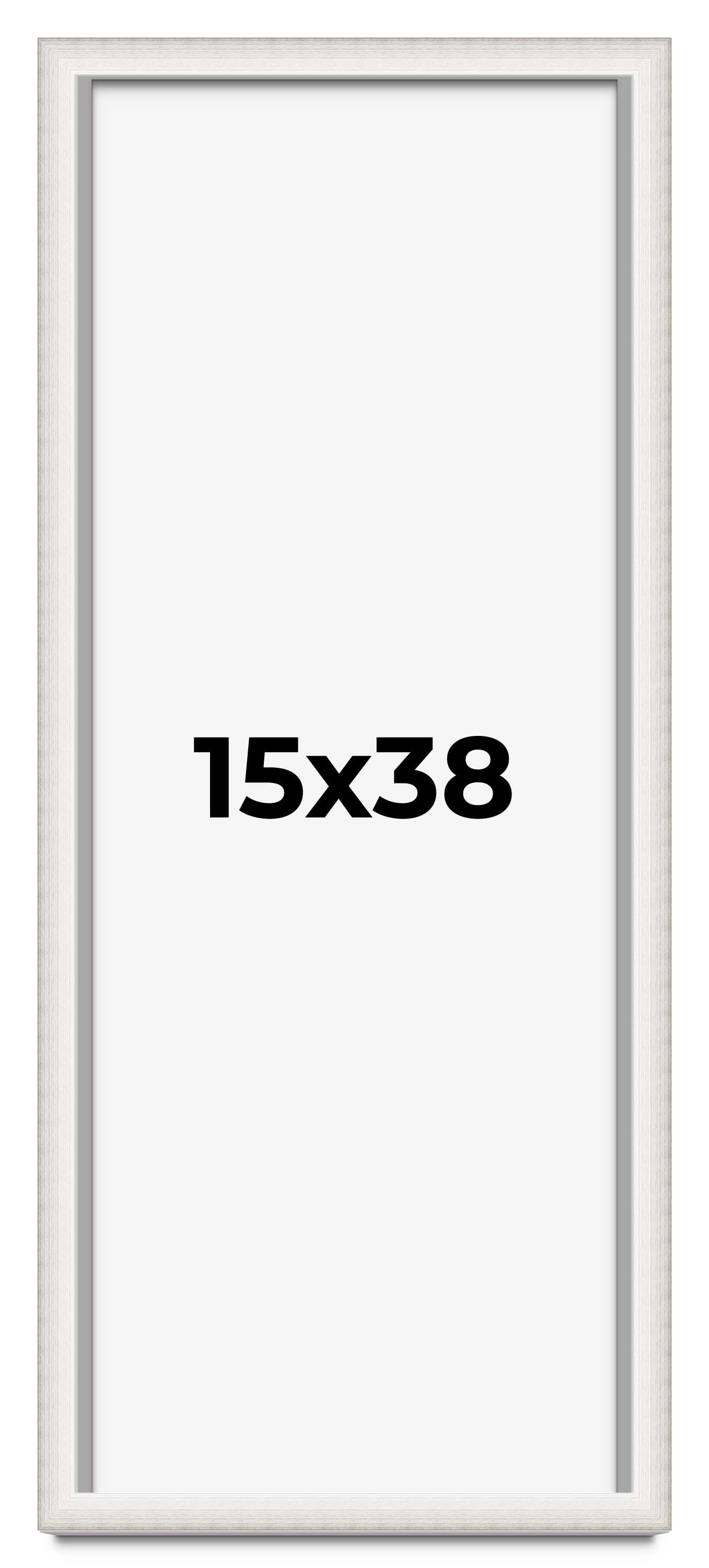 15x38 Shadow Box Silver Brushed Striped Display Frame | 1.625 Inches ...