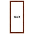 thumbnail image 1 of 15x38 Walnut Brown Veneer Real Wood Picture Frame Width 1.75 inches | Interior Frame Depth 0.5, 1 of 8