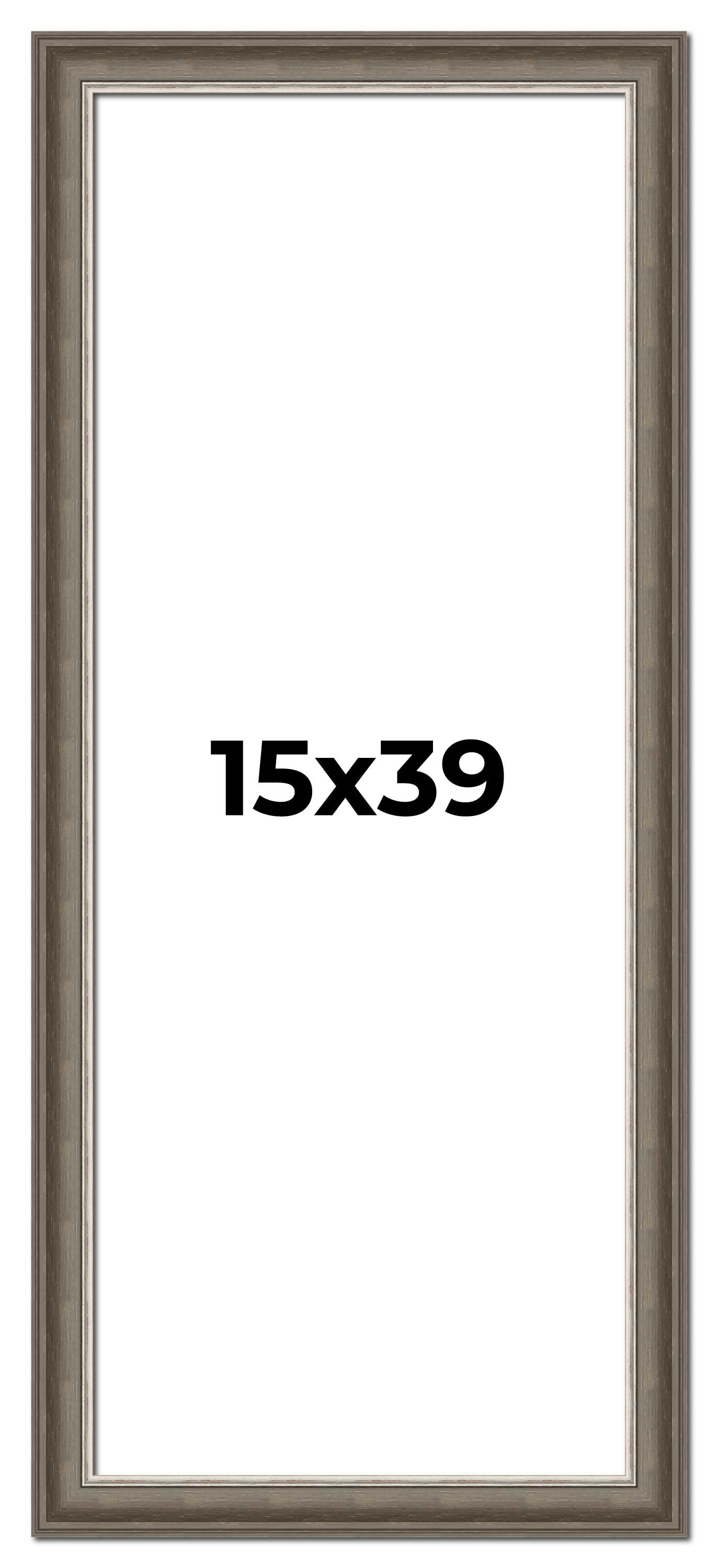 15x39 Frame Brown Solid Wood Picture Frame | 1.75 Inch Moulding Width ...