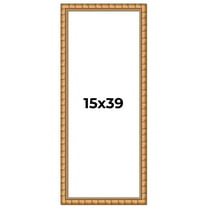 15x39 Frame Gold Real Wood Picture Frame Width 1.5 inches | Interior Frame Depth 0.5 inches |