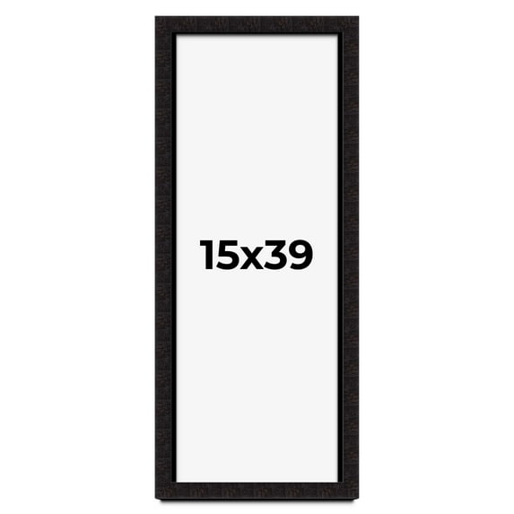 15x39 Shadow Box Black Solid Wood Display Picture Frame | 1 Inch Rabbet Depth | | 1.375 Inch