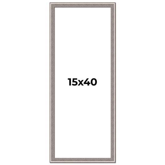15x40 Frame Grey Real Wood Picture Frame Width 1.25 inches | Interior Frame Depth 0.5 inches | Hans