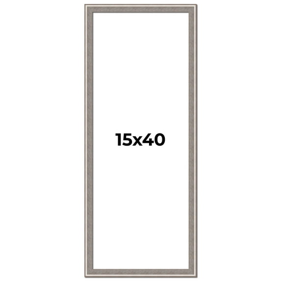 15x40 Frame Grey Real Wood Picture Frame Width 1.25 inches | Interior Frame Depth 0.5 inches | Hans