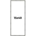 thumbnail image 1 of 15x40 Frame Silver Grey Distressed Solid Wood Picture Frame | 0.75 Inch Moulding Width | Interior, 1 of 8