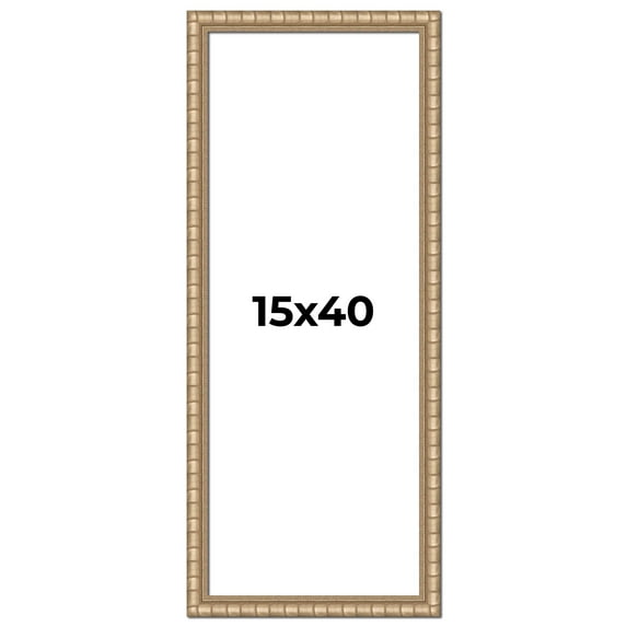 15x40 Frame Silver Real Wood Picture Frame Width 1.5 inches | Interior Frame Depth 0.5 inches |