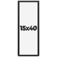 thumbnail image 1 of 15x40 Shadow Box Frame Black | 1 inches Deep Real Wood Contemporary Shadowbox Display Frame | UV, 1 of 8