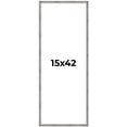 thumbnail image 1 of 15x42 Frame Silver Picture Frame - Complete Modern Photo Frame Includes UV Acrylic Shatter Guard, 1 of 8