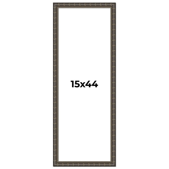 15x44 Frame Black Bamboo Solid Wood Picture Frame Width 1.5 Inches | Interior Frame Depth 0.5