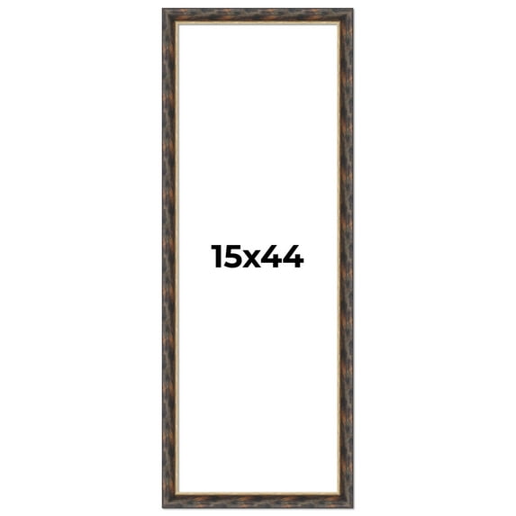 15x44 Frame Gold Real Wood Picture Frame Width 1.5 inches | Interior Frame Depth 0.5 inches |