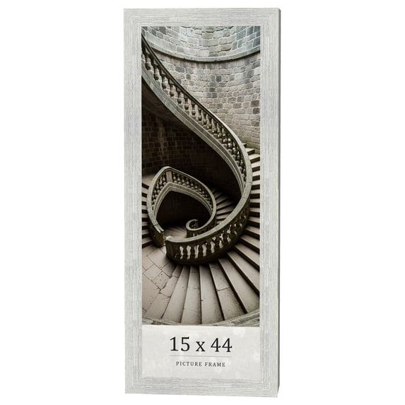 15x44 Frame White Real Wood Picture Frame Width 1.5 inches | Interior Frame Depth 0.5 inches | Barn