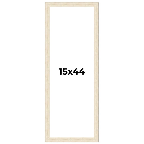 15x44 Frame White Real Wood Picture Frame Width 1.5 inches | Interior Frame Depth 0.5 inches | Barn