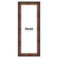 thumbnail image 1 of 15x45 Frame Brown Walnut Gold Ornate Trim Solid Wood Plein Air Picture Frame | 3 Inch Moulding, 1 of 8