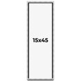 thumbnail image 1 of 15x45 Frame Brushed Silver Solid Wood Picture Frame | 0.75 Inch Moulding Width | Rabbet Depth 0.75, 1 of 5