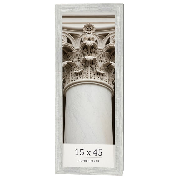 15x45 Frame White Real Wood Picture Frame Width 1.5 inches | Interior Frame Depth 0.5 inches | Barn