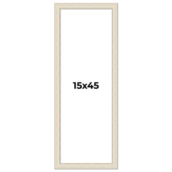 15x45 Frame White Real Wood Picture Frame Width 1.75 inches | Interior Frame Depth 0.5 inches |