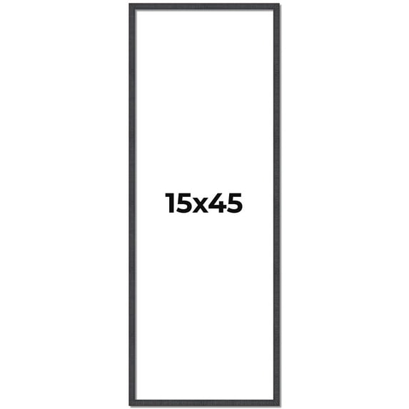 15x45 Rustic Brown Real Wood Picture Frame Width 0.75 inches | Interior Frame Depth 0.5 inches |