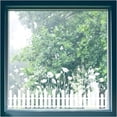 thumbnail image 1 of 15x46inch Spring Flower Window Glass Decals Large Fence Scenery Static Non Adhesive Reusable Double Sided Anti Collision Window Decals Cling for Stop Birds Pets Strikes Home Room Decor, 1 of 7