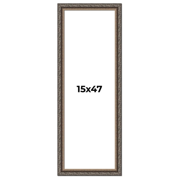15x47 Frame Black Real Wood Picture Frame Width 2 inches | Interior Frame Depth 0.5 inches | Fitz