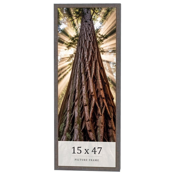 15x47 Frame Blue Kingsley Pewter Solid Wood Picture Frame Width 0.75 Inches |Interior Depth 0.5