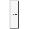 thumbnail image 1 of 15x47 Frame Brushed Silver Solid Wood Picture Frame | 0.75 Inch Moulding Width | Rabbet Depth 0.75, 1 of 5