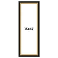 thumbnail image 1 of 15x47 Frame Gold Real Wood Picture Frame Width 2.25 Inches | Interior Frame Depth 0.5 Inches |, 1 of 8