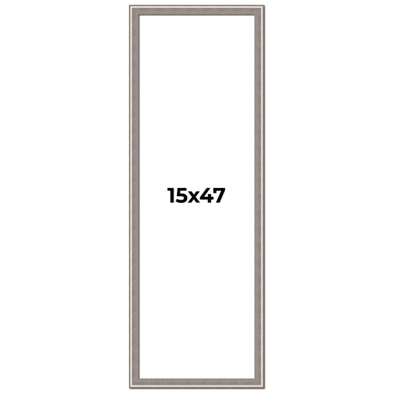 15x47 Frame Grey Real Wood Picture Frame Width 1.25 inches | Interior Frame Depth 0.5 inches | Hans