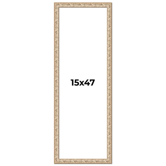 15x47 Frame White Real Wood Picture Frame Width 1.5 inches | Interior Frame Depth 0.5 inches |