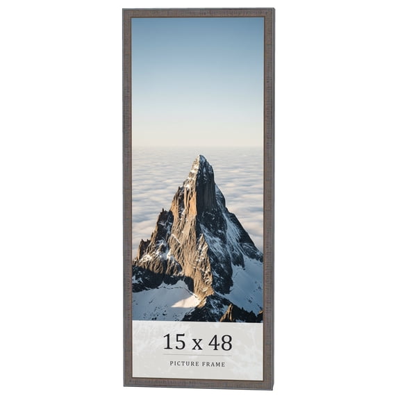 15x48 Frame Blue Kingsley Pewter Solid Wood Picture Frame Width 0.75 Inches |Interior Depth 0.5