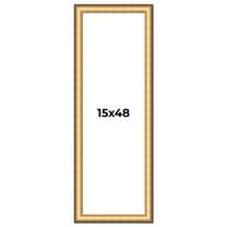 15x48 Frame Gold Plein Aire Solid Wood Picture Frame Width 2 Inches | Interior Frame Depth 0.5