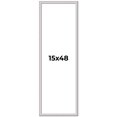 thumbnail image 1 of 15x48 Frame Silver Inner Slope Bevel Picture Frame | 1 Inch Moulding Width | 0.75 Inch Rabbet Depth, 1 of 8