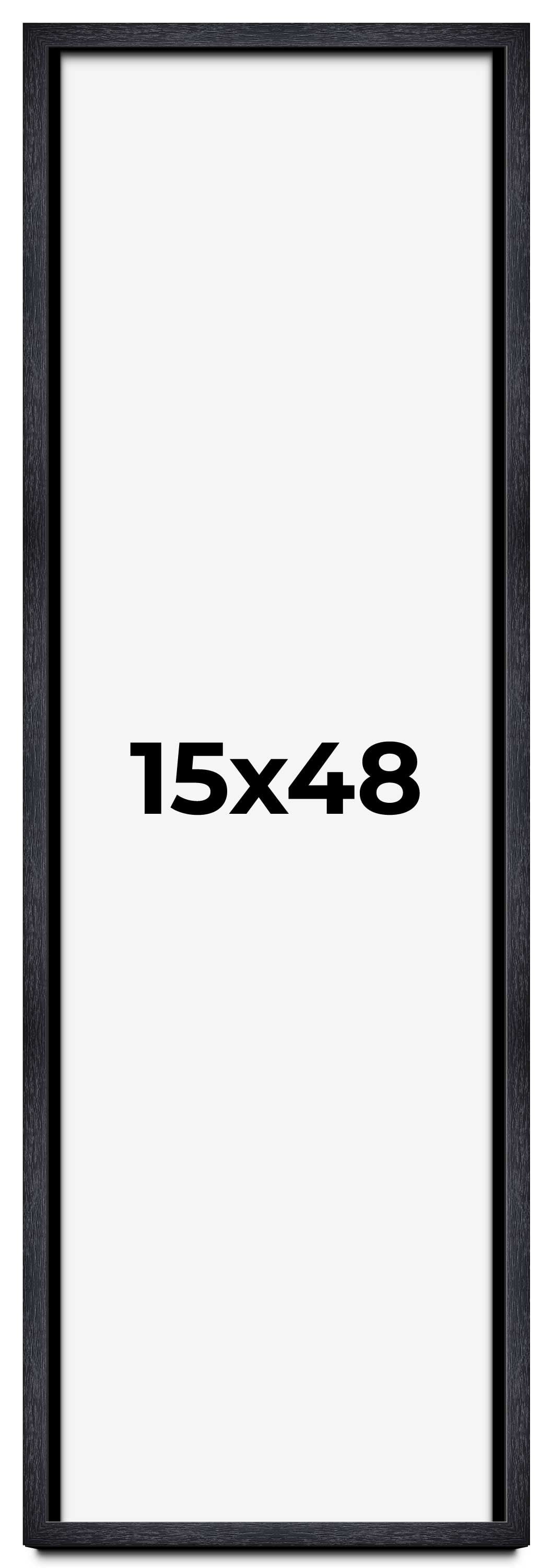 15x48 Shadow Box Frame Black | 1 Inches Deep Real Wood Farmhouse ...