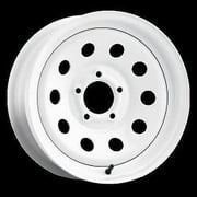 1 Allied - Pacer 15x5 5X4.50 +00 55W White Mod Gloss White Wheel Rim
