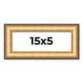 thumbnail image 1 of 15x5 Frame Gold Plein Aire Solid Wood Picture Frame Width 2 Inches | Interior Frame Depth 0.5, 1 of 8