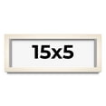 thumbnail image 1 of 15x5 Frame White Wash Solid Wood Picture Frame | 0.75 Inch Moulding Width | Includes UV Acrylic, 1 of 8