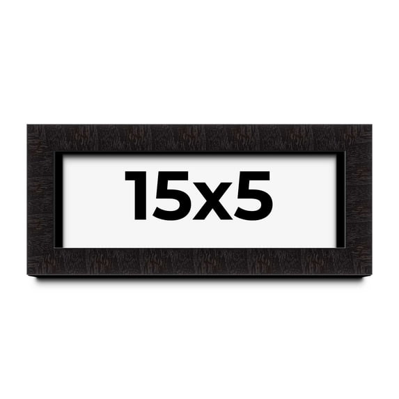 15x5 Shadow Box Black Solid Wood Display Picture Frame | 1 Inch Rabbet Depth | | 1.375 Inch