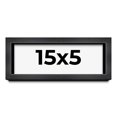 thumbnail image 1 of 15x5 Shadow Box Frame Grey Charcoal Black | 0.875 Inches Deep | Wood Shadowbox Display Frame | UV, 1 of 8