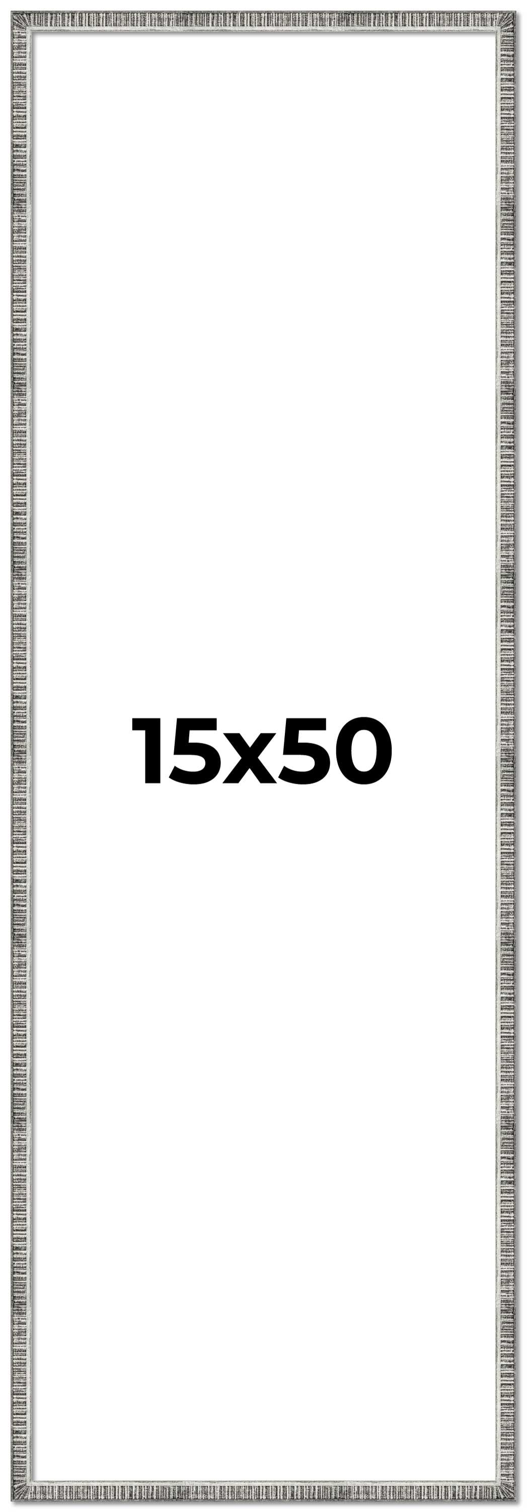 15x50 Frame Silver Picture Frame - Complete Modern Photo Frame Includes ...