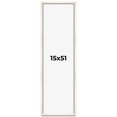 thumbnail image 1 of 15x51 Frame White Wash Solid Wood Picture Frame | 0.75 Inch Moulding Width | Includes UV Acrylic, 1 of 8