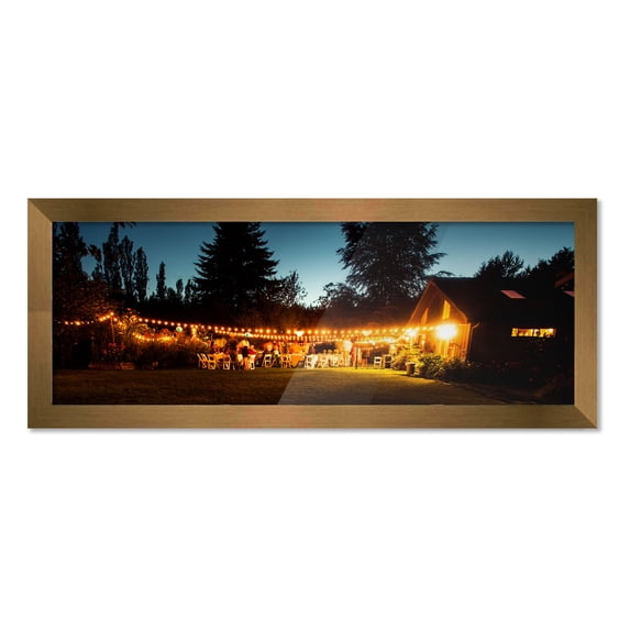 15x58 Frame Metallic Bronze Picture Frame - Modern Photo Frame Includes UV Acrylic Shatter Guard