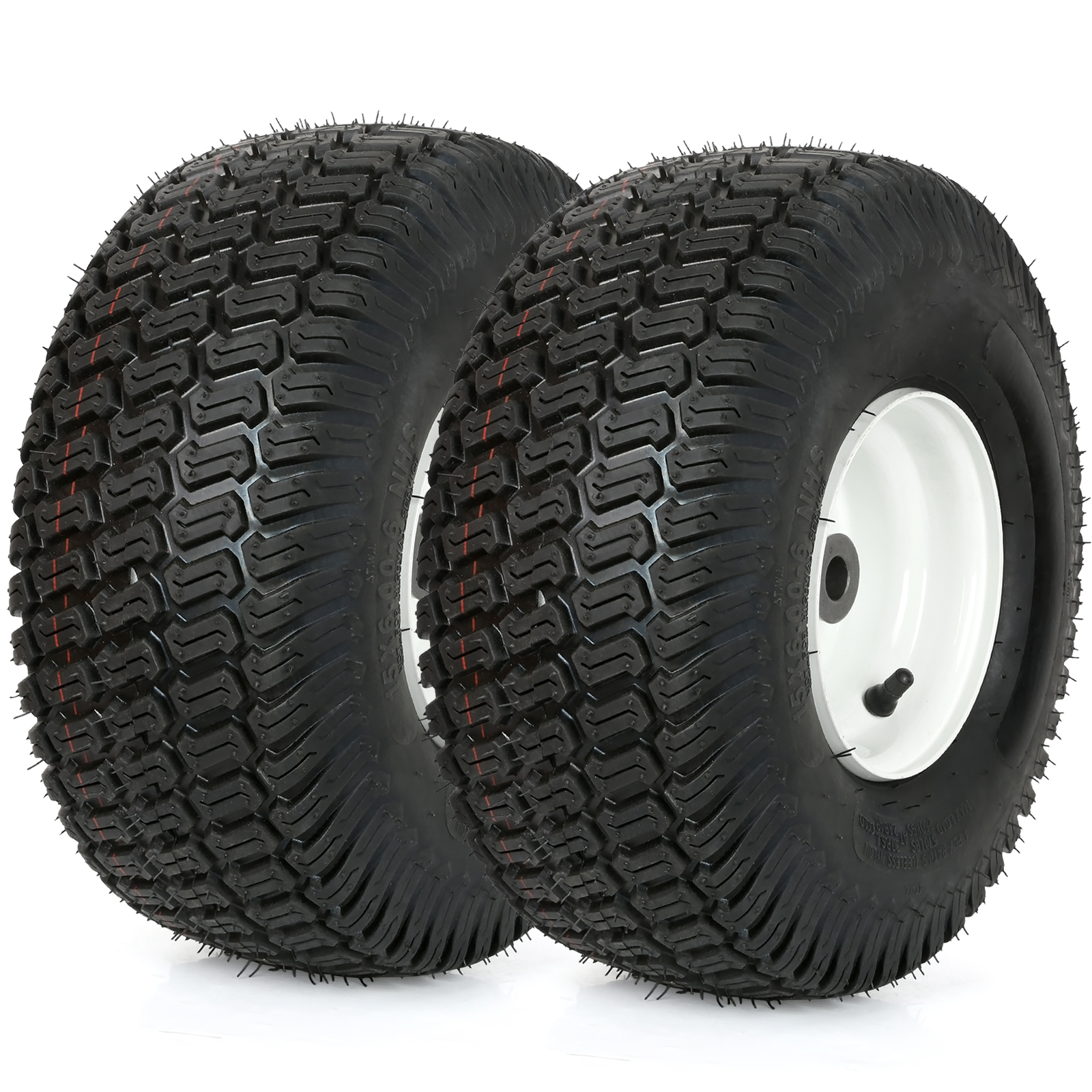  2 universal pneumatic tire assemblies 15x6 00 6 walmart