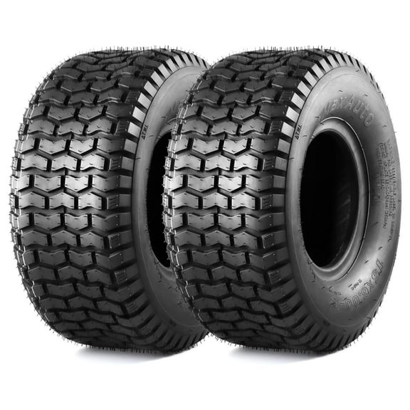 15x6.00-6nhs Lawn Mower Tires 15x6x6 Lawn Tractor Tire 15x6-6 Turf Tires, 4 Ply Tubeless Tire, 565 lbs Capacity, Set of 2