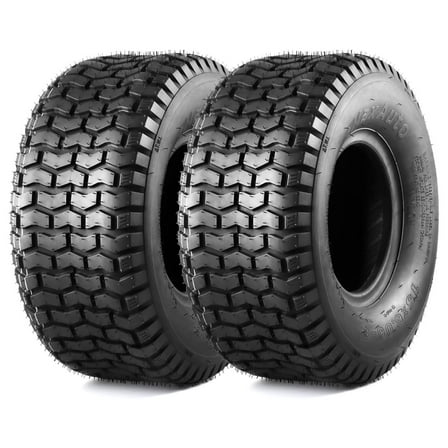 15x6.00-6nhs Lawn Mower Tires 15x6x6 Lawn Tractor Tire 15x6-6 Turf Tires, 4 Ply Tubeless Tire, 565 lbs Capacity, Set of 2