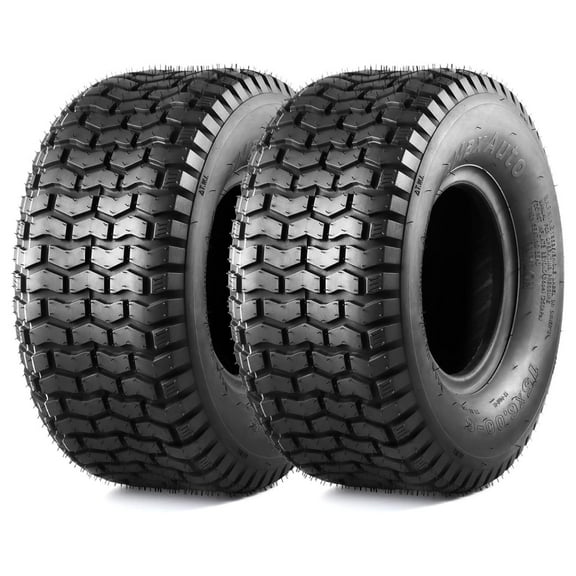 15x6.00-6nhs Lawn Mower Tires 15x6x6 Lawn Tractor Tire 15x6-6 Turf Tires, 4 Ply Tubeless Tire, 565 lbs Capacity, Set of 2