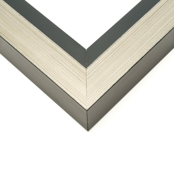 15x6 Canvas Frame Silver Solid Wood Floater Frame Width 2.5 Inches | Interior Frame Depth 1 1/4