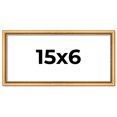 thumbnail image 1 of 15x6 Frame Beaded Gold Solid Wood Picture Frame | 0.75 Inches Moulding Width | Liscio Oro, 1 of 8