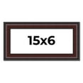 thumbnail image 1 of 15x6 Frame Brown Round Mahogany Solid Wood Picture Frame | 1.625 Inch Moulding Width | with UV, 1 of 8