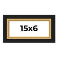 thumbnail image 1 of 15x6 Frame Gold Real Wood Picture Frame Width 2.25 Inches | Interior Frame Depth 0.5 Inches |, 1 of 8