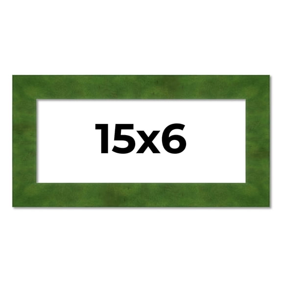 15x6 Frame Green Burl Solid Wood Picture Frame | 1.75 Inches Moulding Width | Interior Frame Depth